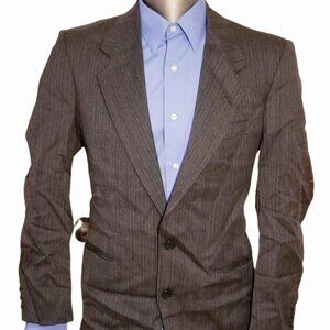 YVES SAINT LAURENT YSL MADE IN FRANCE GRAY WOOL MEN BLAZER JACKET 50 MED
